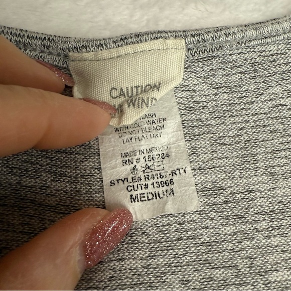 Caution To The Wind size medium Gray Wrap Dress - Picture 6 of 9